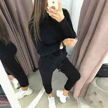Load image into Gallery viewer, MVGIRLRU Woman Sweater Suits Casual  Knit Tracksuit Turtleneck Pullovers+pants Two Piece Sets Female Outfits
