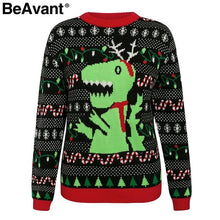 Load image into Gallery viewer, BeAvant O-neck men women christmas sweater Plus size all matched pullover Winter santa claus Xmas tree reindeer patterned jumper