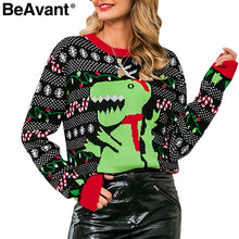 Load image into Gallery viewer, BeAvant O-neck men women christmas sweater Plus size all matched pullover Winter santa claus Xmas tree reindeer patterned jumper