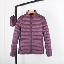 Load image into Gallery viewer, 2019 New Double-sided Woman Ultra Light Down Jacket Duck Down Windbreaker Coat With A Bag