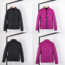 Load image into Gallery viewer, 2019 New Double-sided Woman Ultra Light Down Jacket Duck Down Windbreaker Coat With A Bag