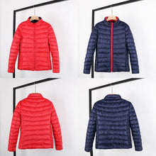 Load image into Gallery viewer, 2019 New Double-sided Woman Ultra Light Down Jacket Duck Down Windbreaker Coat With A Bag
