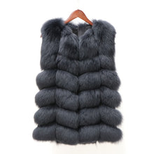 Load image into Gallery viewer, Women Warm Real Fox Fur Coat long  Winter Genuine Fur Jacket Fashion Outwear Luxury Natural Fox Fur Coat For Girls queentina