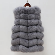 Load image into Gallery viewer, Women Warm Real Fox Fur Coat long  Winter Genuine Fur Jacket Fashion Outwear Luxury Natural Fox Fur Coat For Girls queentina