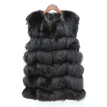Load image into Gallery viewer, Women Warm Real Fox Fur Coat long  Winter Genuine Fur Jacket Fashion Outwear Luxury Natural Fox Fur Coat For Girls queentina