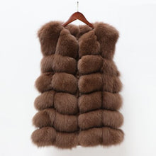 Load image into Gallery viewer, Women Warm Real Fox Fur Coat long  Winter Genuine Fur Jacket Fashion Outwear Luxury Natural Fox Fur Coat For Girls queentina